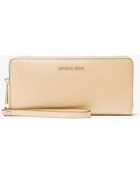 michael michael kors leather continental wristlet