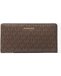 Michael Kors - Mk Bryant Large Signature Logo Snap-Front Wallet - Lyst