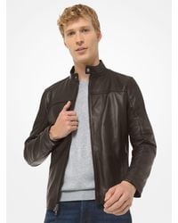 macys michael kors mens leather jacket