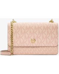 Michael Kors Outlet - Mk Abbott Medium Signature Logo Shoulder Bag - Lyst