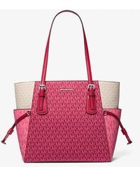 Michael Kors - Voyager Large Color-Block Signature Logo Tote Bag - Lyst