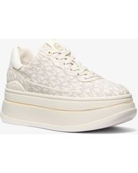 MICHAEL Michael Kors - Mk Hayes Signature Logo Platform Trainers - Lyst