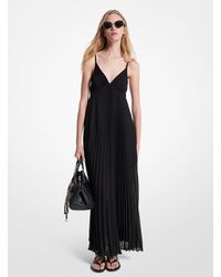 MICHAEL Michael Kors - Mk Robe Longue En Georgette Plissée - Lyst