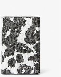 Michael Kors - Hudson Leopard Logo Bi-fold Card Case - Lyst
