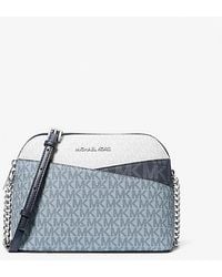 Michael Kors - Jet Set Travel Color-Block Signature Logo Crossbody Bag - Lyst