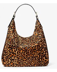 MICHAEL Michael Kors - Mk Nolita Large Leopard Print Calf Hair Shoulder Bag - Lyst