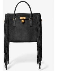 MICHAEL Michael Kors - Hamilton Moderne Large Fringed Suede Satchel - Lyst