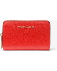 MICHAEL Michael Kors - Small Pebbled Leather Wallet - Lyst