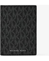 Michael Kors - Michael Kors Hudson Signature Logo Folio Card Case - Lyst