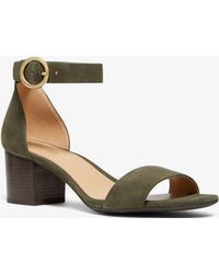 michael michael kors raquel studded suede sandal