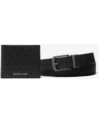 Michael Kors - Mk Signature Logo Wallet And Belt Gift Set - Lyst