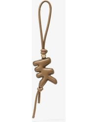 MICHAEL Michael Kors - Mk Puffy Logo Leather Bag Charm - Lyst