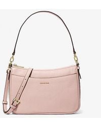Michael Kors - Jet Set Medium Pebbled Leather Convertible Crossbody Bag - Lyst