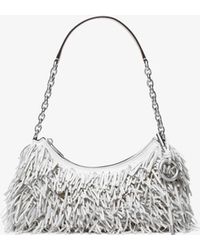 MICHAEL Michael Kors - Mk Nolita Medium Fringed Leather Pochette - Lyst