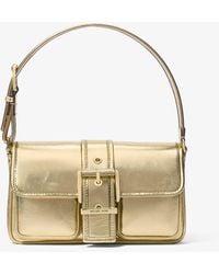MICHAEL Michael Kors - Mk Sac Porté Épaule Colby De Taille Moyenne En Cuir Métallisé - Lyst