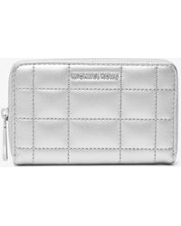 MICHAEL Michael Kors - Small Metallic Quilted Leather Wallet - Lyst