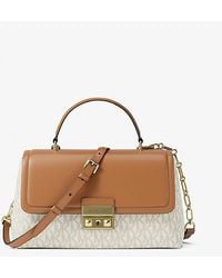Michael Kors - Tribeca Medium Signature Logo Satchel - Lyst