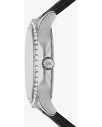 Michael Kors Oversized Pavé Gold-tone And Logo Sport Watch in 