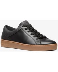 MICHAEL Michael Kors - Mk Basket Keaton En Cuir Et À Paillettes Avec Logo En Relief - Lyst