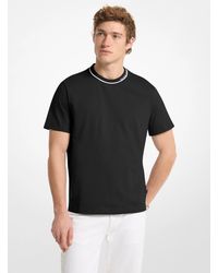Michael Kors - Logo Trim Cotton Jersey T-Shirt - Lyst
