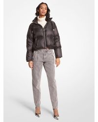 Michael Kors Cropped Quilted Puffer Jacket - Black