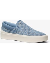 Michael Kors - Mk Basket Eddie En Denim À Imprimé Logo Signature À Enfiler - Lyst