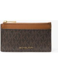 MICHAEL Michael Kors - Mk Jet Set Small Signature Logo Card Case - Lyst