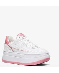 Michael Kors - Hayes Signature Logo Platform Sneaker - Lyst