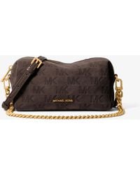 MICHAEL Michael Kors - Bryant Small Logo Embossed Suede Convertible Crossbody Bag - Lyst