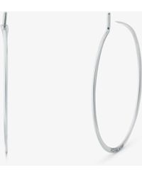 Michael Kors Mini orecchini a cerchio sottili in argento sterling con placcatura in metallo prezioso - Metallizzato