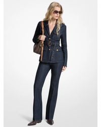 Michael Kors - Mk Belted Denim Blazer - Lyst