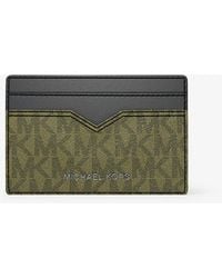 Michael Kors - Mk Porta Carte Di Credito Hudson Con Logo - Lyst