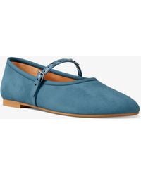 Michael Kors - Phoebe Embellished Leather Ballet Flat - Lyst