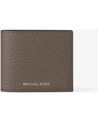 Michael Kors Outlet - Mk Cooper Pebbled Leather Billfold Wallet With Coin Pouch - Lyst