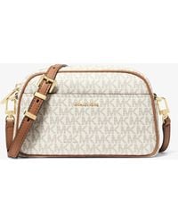 MICHAEL Michael Kors - Jet Set Small Signature Logo Camera Crossbody Bag - Lyst