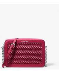 Michael Kors - Jet Set Large Woven Crossbody Bag - Lyst