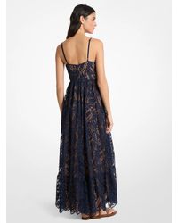 Michael Kors Floral Embroidered Hemp Mini Dress in White | Lyst Canada