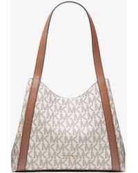 Michael Kors Outlet - Mk Grand Sac Porté Épaule Rosemary À Logo Signature - Lyst