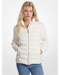 Michael Kors - Quilted Nylon And Knit Jacket - Lyst