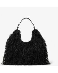 Michael Kors - Mk Nolita Large Faux Shearling Shoulder Bag - Lyst