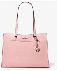 Michael Kors - Jet Set Travel Large Saffiano Leather Pocket Tote Bag - Lyst