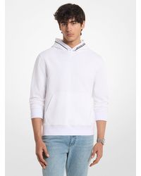 Michael Kors - Mk Pull À Capuche En Coton Mélangé Avec Bordure À Logo - Lyst