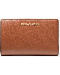 Michael Kors - Mittelgroße Brieftasche Aus Gekrispeltem Leder - Lyst