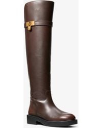 MICHAEL Michael Kors - Mk Hamilton Moderne Burnished Leather Riding Boot - Lyst