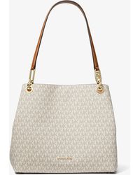 MICHAEL Michael Kors - Mk Kensington Large Signature Logo Tote Bag - Lyst