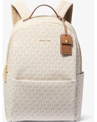 Michael Kors - Sable Large Signature Logo Backpack - Lyst