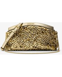 MICHAEL Michael Kors - Mk Athena Small Metallic Sequin Embellished Convertible Clutch - Lyst