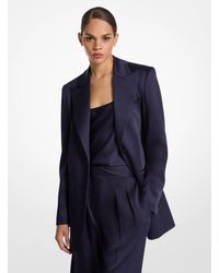 Michael Kors - Mk Double Satin Charmeuse Boyfriend Blazer - Lyst