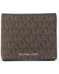 Michael Kors - Greyson Logo Billfold Wallet With Coin Pocket - Lyst