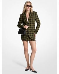 MICHAEL Michael Kors - Mk Plaid Print Stretch Wool Blazer - Lyst
